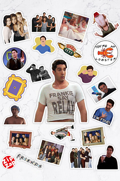 ZipZap مجموعة ملصقات لاصقة لسلسلة فريندز للهاتف المحمول والكمبيوتر المحمول (2...