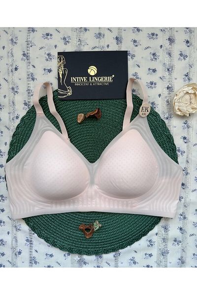 İntive Lingerie Aurora Imported Ice Silk (Ice-Silk) Ultra-Thin Comfortable Breathable Invisible Laser Seamless Bra