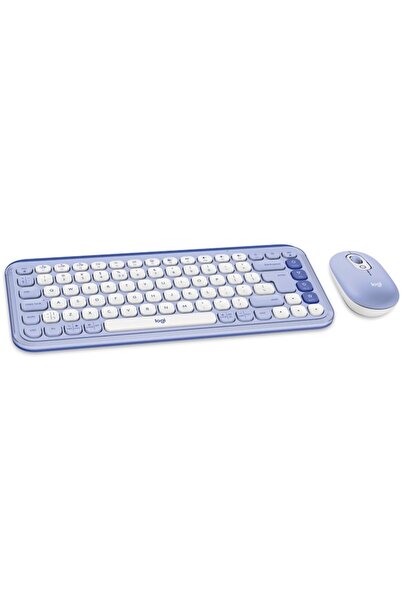 logitech Kit Tastatură + Mouse Wireless POP ICON COMBO, Bluetooth, EasySwitch, Liliac