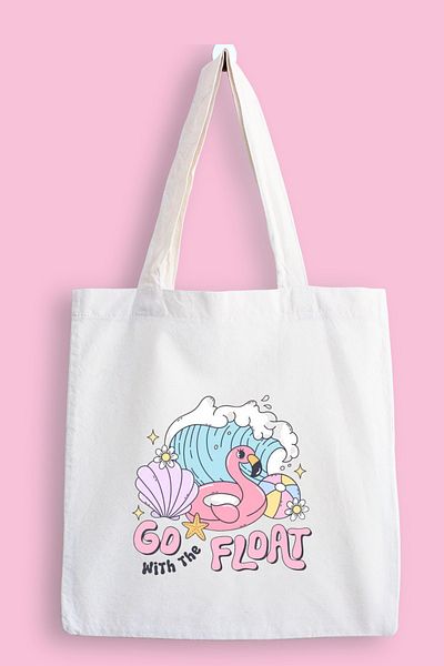 designedfy Summer Float Printed Cloth Bag, Tote Bag