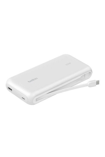 Belkin Powerbank 20000 mAh With Integrated Cable - White
