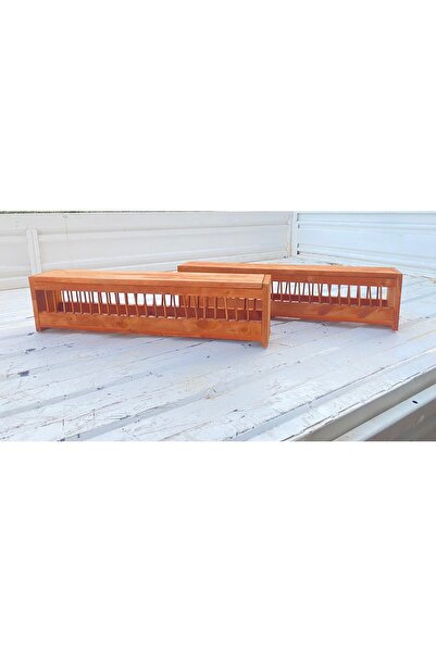 KARAYİĞİT AHŞAP MOBİLYA DEKORASYON Natural Wood Varnished Feed Bowl |   Durable, Aesthetic and Functional Design Pigeon, Chicken Etc