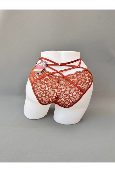Papatya Stylish and Eye-Catching Panties with Lace on the Back, Transparent C...