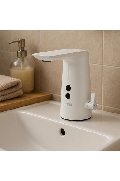 Alessandro DESIGN Sensor Faucet, Sanitary Brass, White, RW-190 WH