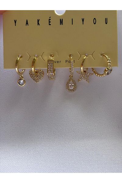 Bestofcase Detailed Multiple Detail Bijoux Earrings