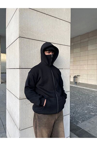 mzpkartan Samurai Hooded ZIP Φούτερ με φερμουάρ - Μαύρο