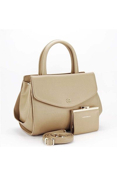 CHRİS BELLA Dark beige Premium bag with wallet CB2427-2 M6