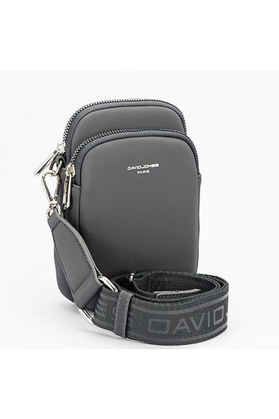 David Jones Geantă crossbody gri închis David Jones Paris CM6906 M0