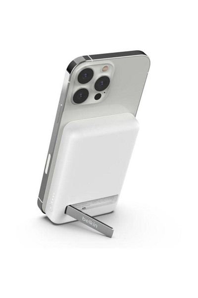 Belkin Magnetic Wireless Power Bank 5000mAh White With Stand BPD004BTWT