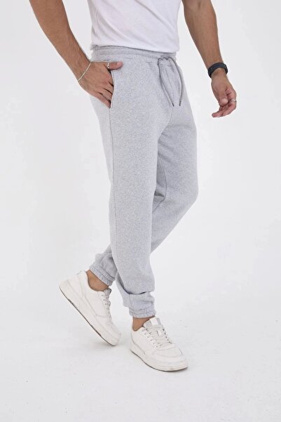 babatr.com Unisex Winter Three Thread Elastic Sweatpants - Gray