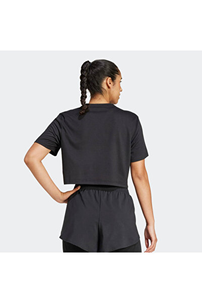 adidas WE MIN TEE BLACK Μαύρο γυναικείο κοντομάνικο μπλουζάκι