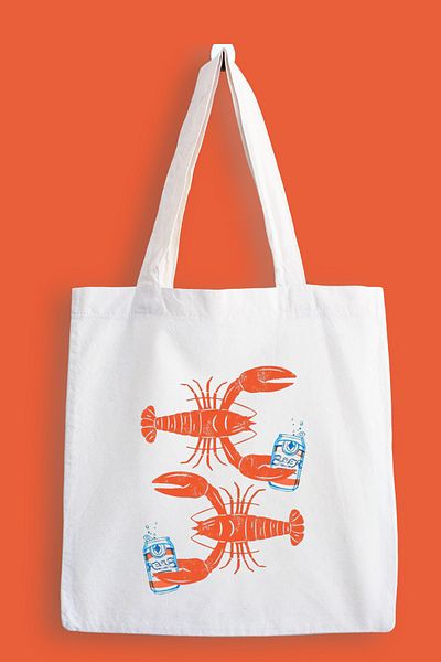 designedfy Lobster Drink Printed Cloth Bag, Tote Bag