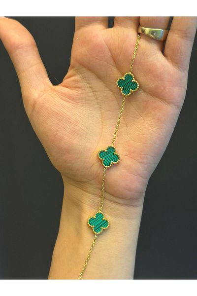 Gönülden Tasarım Steel Clover Women's Zinc Bracelet