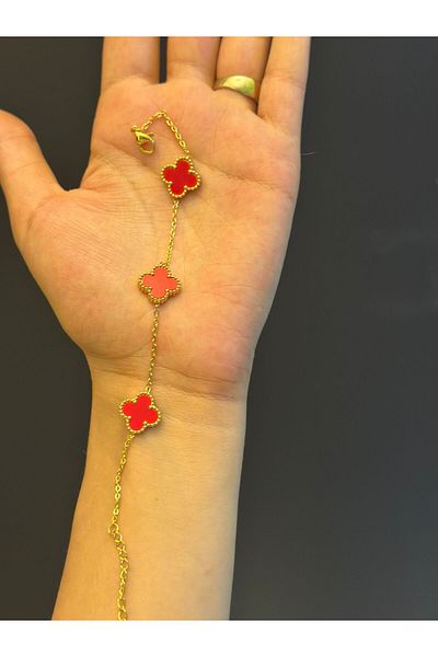 Gönülden Tasarım Steel Clover Women's Zinc Bracelet