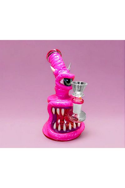 BLACK SHEEP Bong Monster Black Sheep Glass-Clay Pink - Hand-painted 3D 16cm