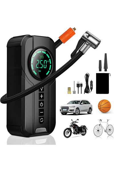 Shopi Portable Air Compressor, Smart Electric Inflatable Pump 12V