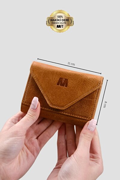 SANATE COLLECTION Hakiki Deri Akordiyon Cüzdan – Mıknatıslı Kapaklı, Kişiye Ö...