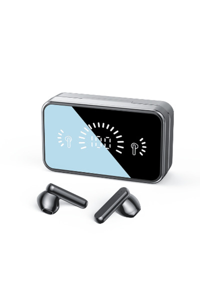 Adsinio Wireless headphones, Adsinio, bluetooth, LED display, Black, Mirror box