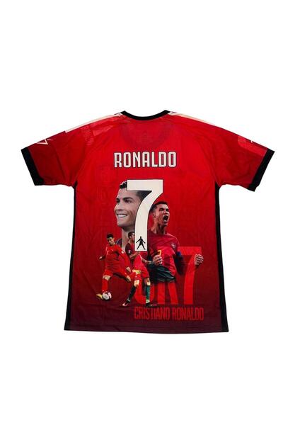 TETYS World Cup Champion Portugal Legend C.R.R.O.N.A.L.D.O Illustrated Number 7 Football Kids Jersey Set