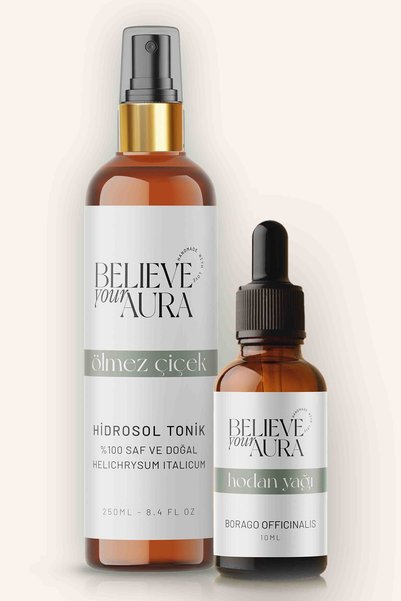 Believe Your Aura Hodan Yağı ve Ölmez Çiçek Hidrosolü - Besleyici Yatıştırıcı...