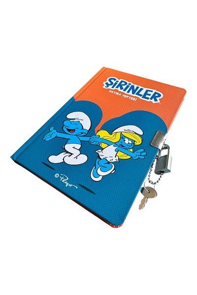 Polin The Smurfs Locked Memory Book, 14X20 Cm, 96 Sheets, Color Cover