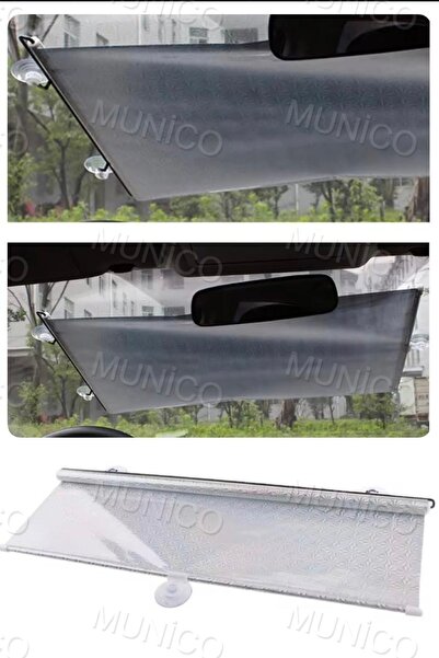 Munico Tüm Arabalara Uyumlu Vantuzlu Pencere Güneşlik İç Teleskopik Stor Perd...