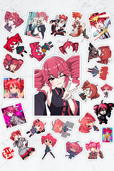 ZipZap مجموعة ملصقات رقائق لاصقة للكمبيوتر المحمول من Kasane Teto Anime Girl ...