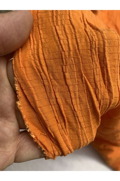 Yiğit Kumaş Bürümcük Shirt Tunic Fabric, Piece 200X135 cm Orange
