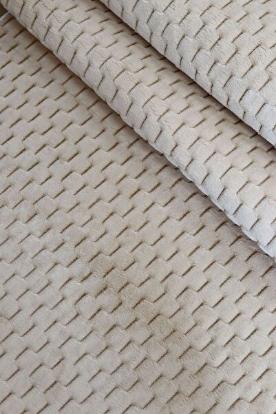 melian Aksu Berlin Non-Slip Base Cutting Embossed Living Room Corridor Kitchen Washable Condition Beige