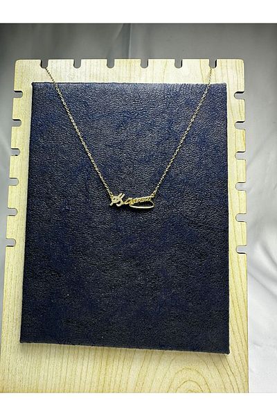 Mutenaura Stainless Steel Stone Ataturk Signature Necklace