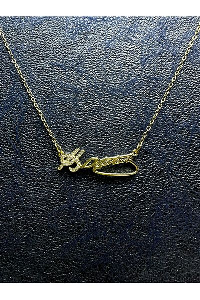 Mutenaura Stainless Steel Stone Ataturk Signature Necklace
