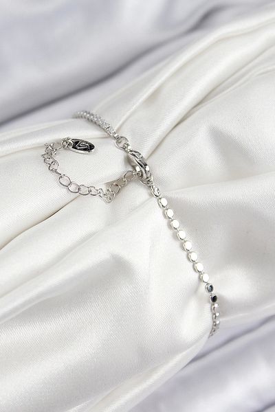 Clariss Brass Zircon Stone Bee Model Crush Chain Silver Color Women's Bracelet