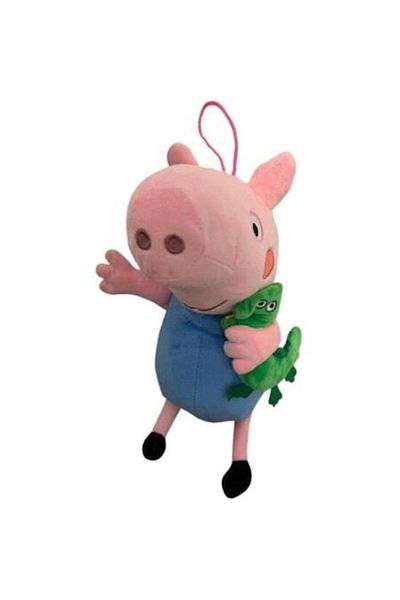 Peppa George, the Beloved Pig Character, Musical Plush Toy, 35 Cm, Blue