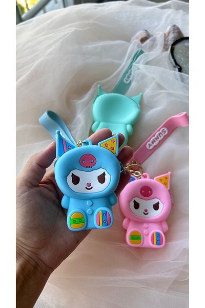 Doğaltaş Masalları Kuromi Keychain Wallet Blue