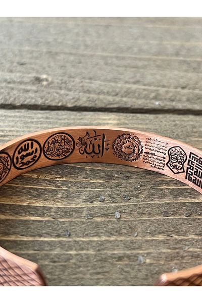 Rupen Kraft Saf Bakır Bilkeklik Koruma Dualı Şans Rakamlı Koruma Tılsımlı Bakır Bileklik