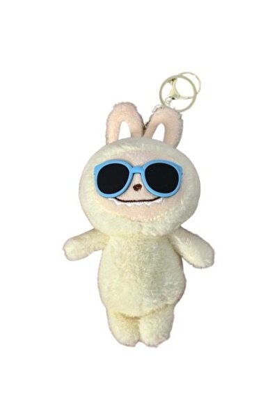 OEM Figurină LaBubu, cu ochelari, alb, pufos, 23cm