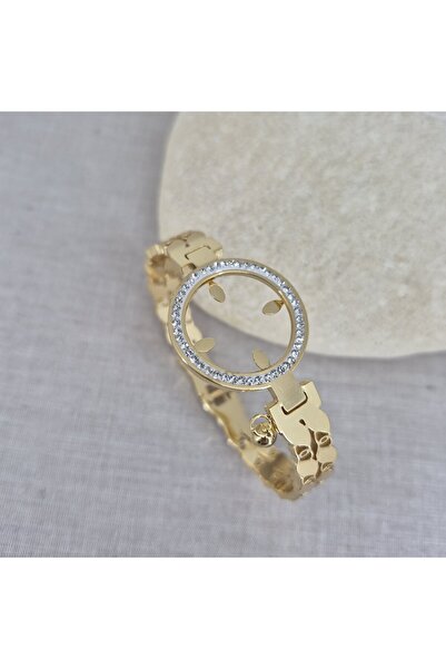 PİNA HEDİYELİK AKSESUAR Çelik Yarım Altın Takılan Yarım Altın Uyumlu Kelepçe ...