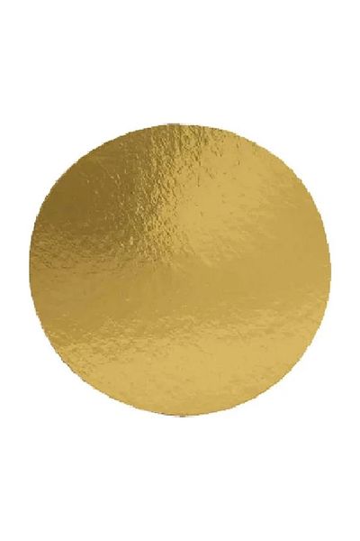 alenked Under Cake Round Gold 20cm Thick Cardboard - 5 Pieces