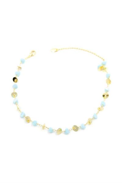 MBB ETİCARET Natural Stone Anklet - Gold
