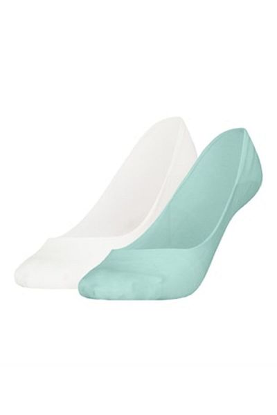 Calvin Klein Set of very short socks - 2 pairs, White, Pale Green, Size 39-42