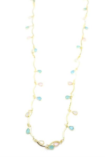 MBB ETİCARET Stone Y Necklace - Gold