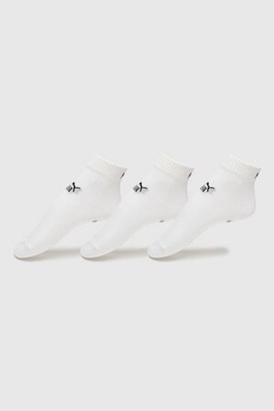 Puma , Set of short unisex cotton blend socks with logo - 3 pairs, Black, Optical White, 39-42 EU