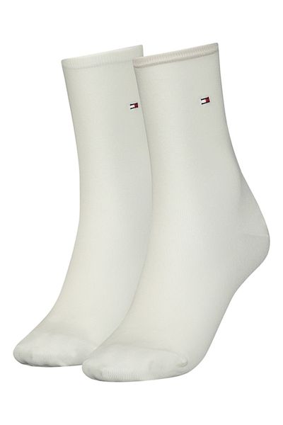 Tommy Hilfiger , Set of Long Socks - 2 Pairs, Beige/Off-White, Size 39-42