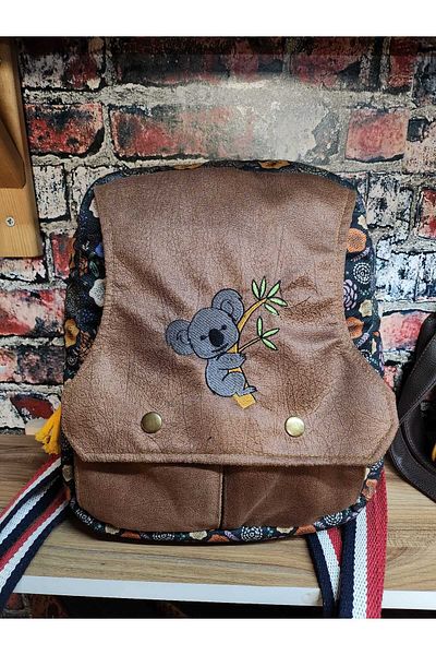 Street Bag Koala Embroidered Daily Backpack