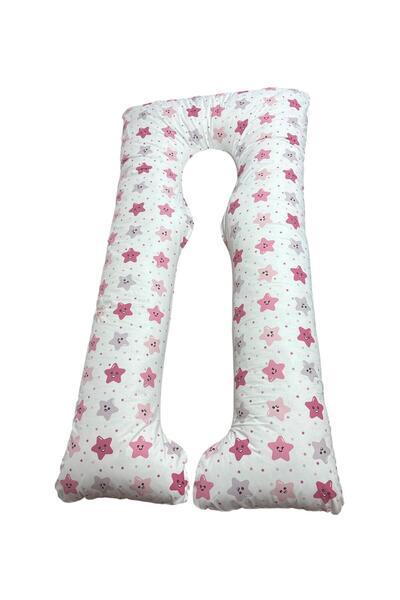 OEM Perna gravide, Ema Stelute Vesele , forma literei U, husa detasabila, , bumbac 100%, 135x75 cm