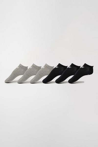 Puma , Set of Unisex Cotton Blend Socks - 6 Pairs, Black, Melange Gray, Dirty White, 43-46