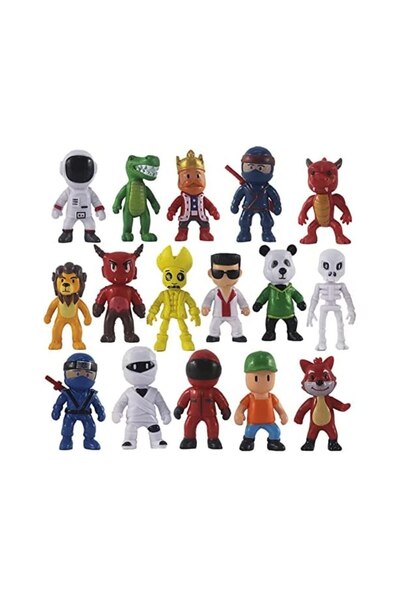 OEM Set 16 Figurines Stumble Guys, Multicolor, 6 cm