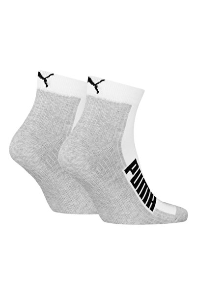 Puma , Set of Short Unisex Socks - 2 Pairs, Optical White, Light Gray Melange, Size 39-42