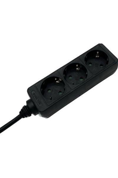 Hama Prelungitor R9223804, 3 prize, H05VV-F3G1.5, 3 m, Negru