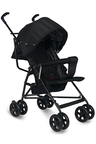 Babyklas Sağlam Kasalı Tam Yatar Siyah Baston Puset Bebek Arabası